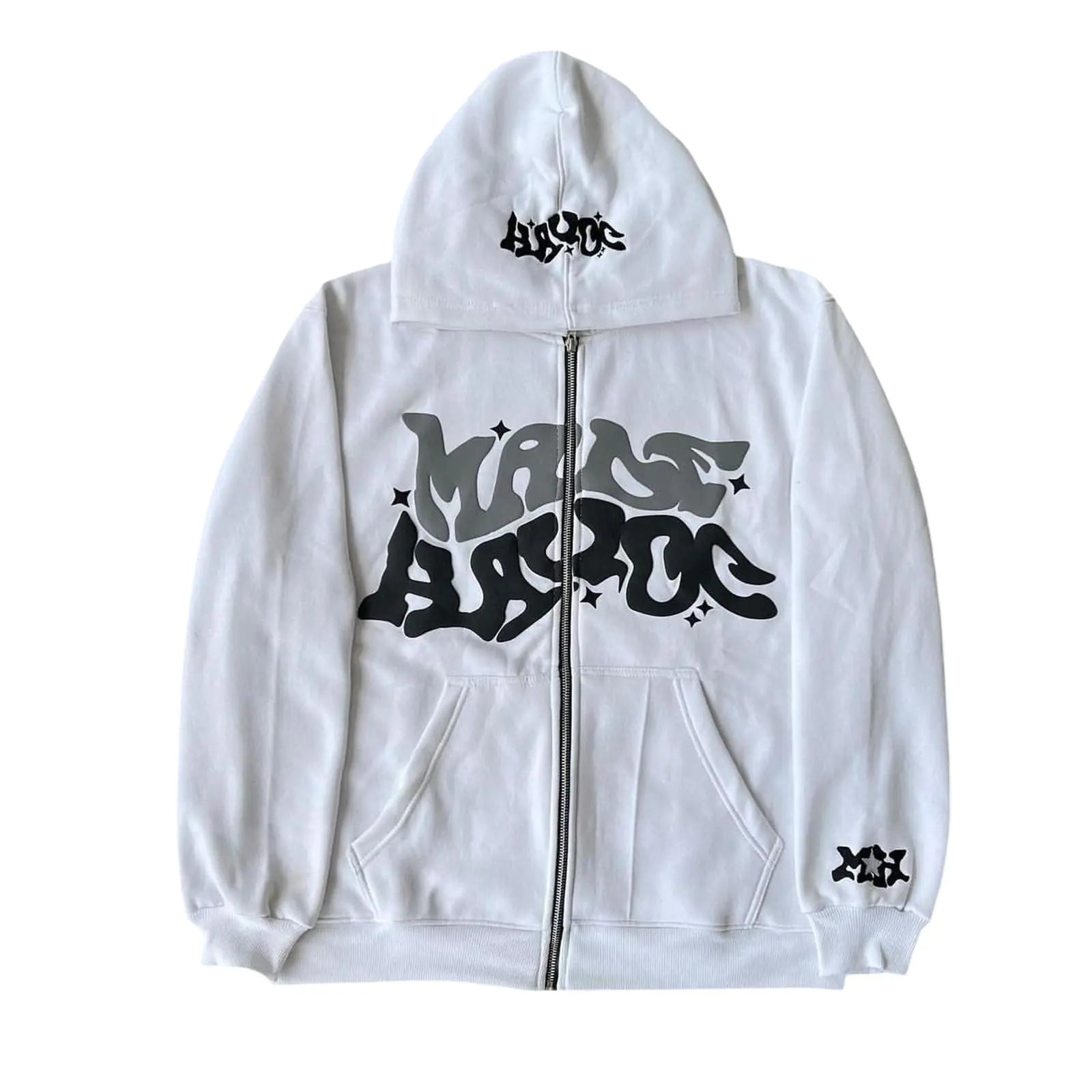 Y2K Hoodie Women & Men Zip Up Grunge Aesthetic Hoodies Casual Vintage Oversized Pullover Sweatshirt Harajuku Jacket