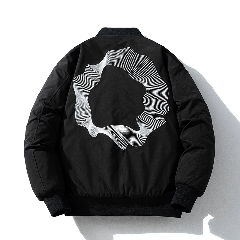 Winter Embroidery Baseball Jacket Men Vintage Hip Hop Jacket Women Pilot Coat Casual American Thick Warm Parkas College Couple