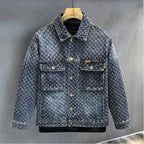 Supzoom 2023 New Arrival Top Fashion Single Breasted Cotton Solid Turn-down Collar Short Bomber Casual Men Coat Denim Jacket