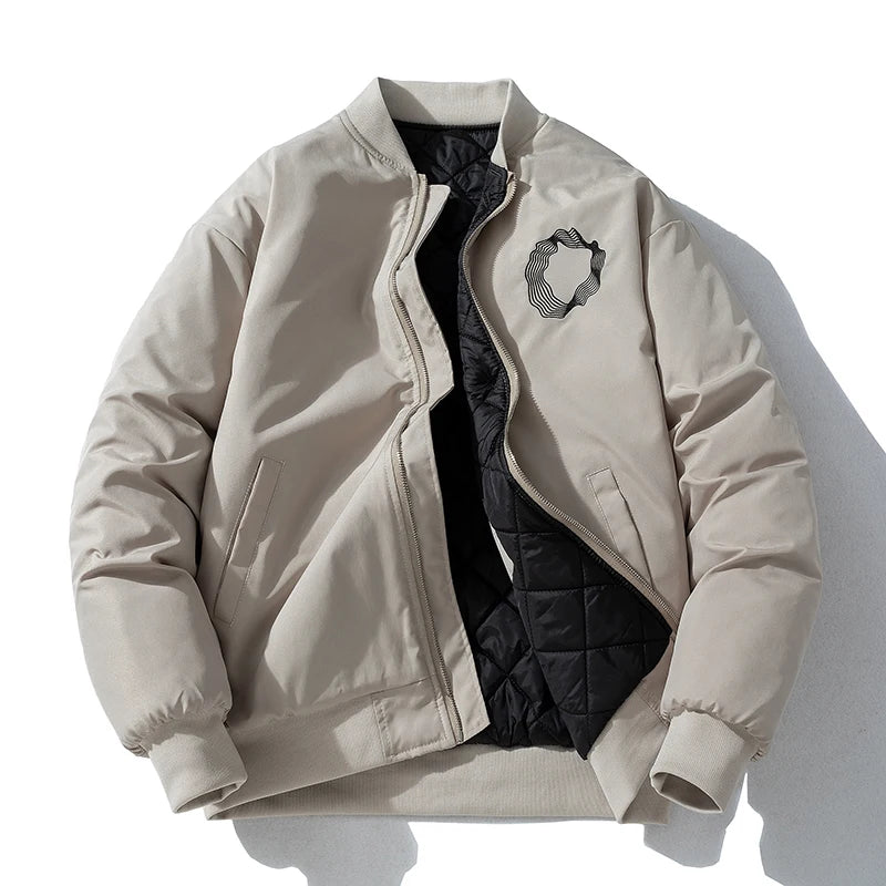 Winter Embroidery Baseball Jacket Men Vintage Hip Hop Jacket Women Pilot Coat Casual American Thick Warm Parkas College Couple