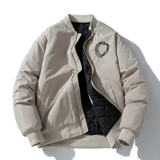 Winter Embroidery Baseball Jacket Men Vintage Hip Hop Jacket Women Pilot Coat Casual American Thick Warm Parkas College Couple