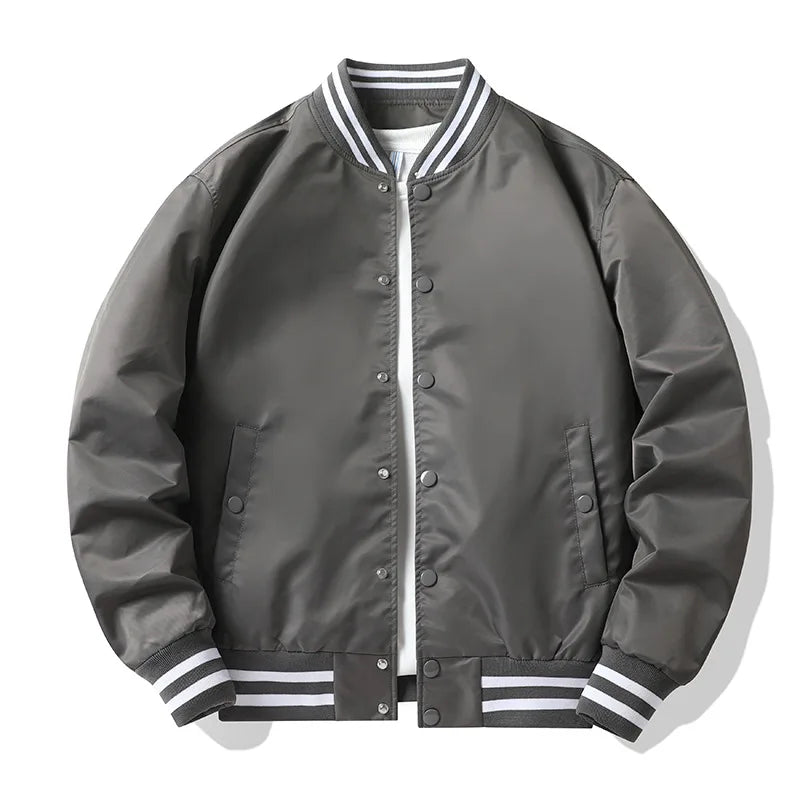 Supzoom New Arrival Rib Sleeve Cotton Fashion Single Breasted Casual Pilot Ins Bomber Baseball Jacket Loose Cardigan Solid Coat