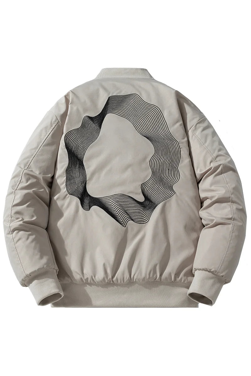 Winter Embroidery Baseball Jacket Men Vintage Hip Hop Jacket Women Pilot Coat Casual American Thick Warm Parkas College Couple