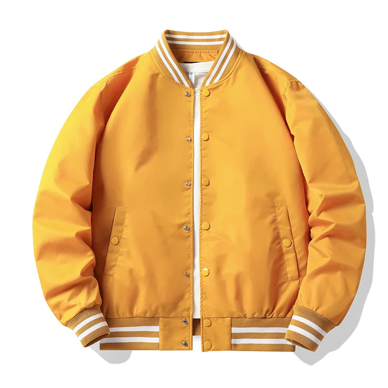 Supzoom New Arrival Rib Sleeve Cotton Fashion Single Breasted Casual Pilot Ins Bomber Baseball Jacket Loose Cardigan Solid Coat