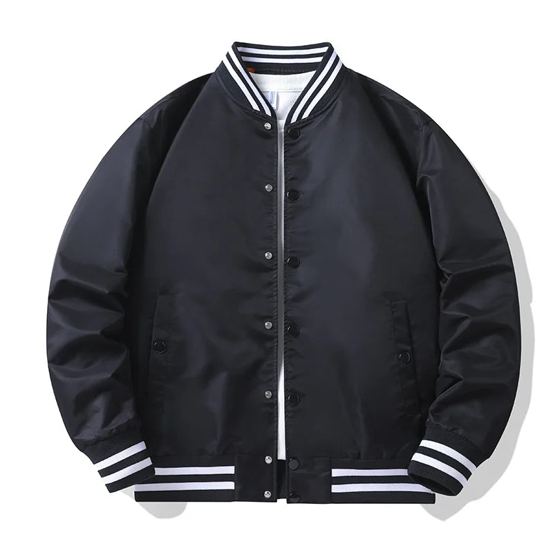 Supzoom New Arrival Rib Sleeve Cotton Fashion Single Breasted Casual Pilot Ins Bomber Baseball Jacket Loose Cardigan Solid Coat