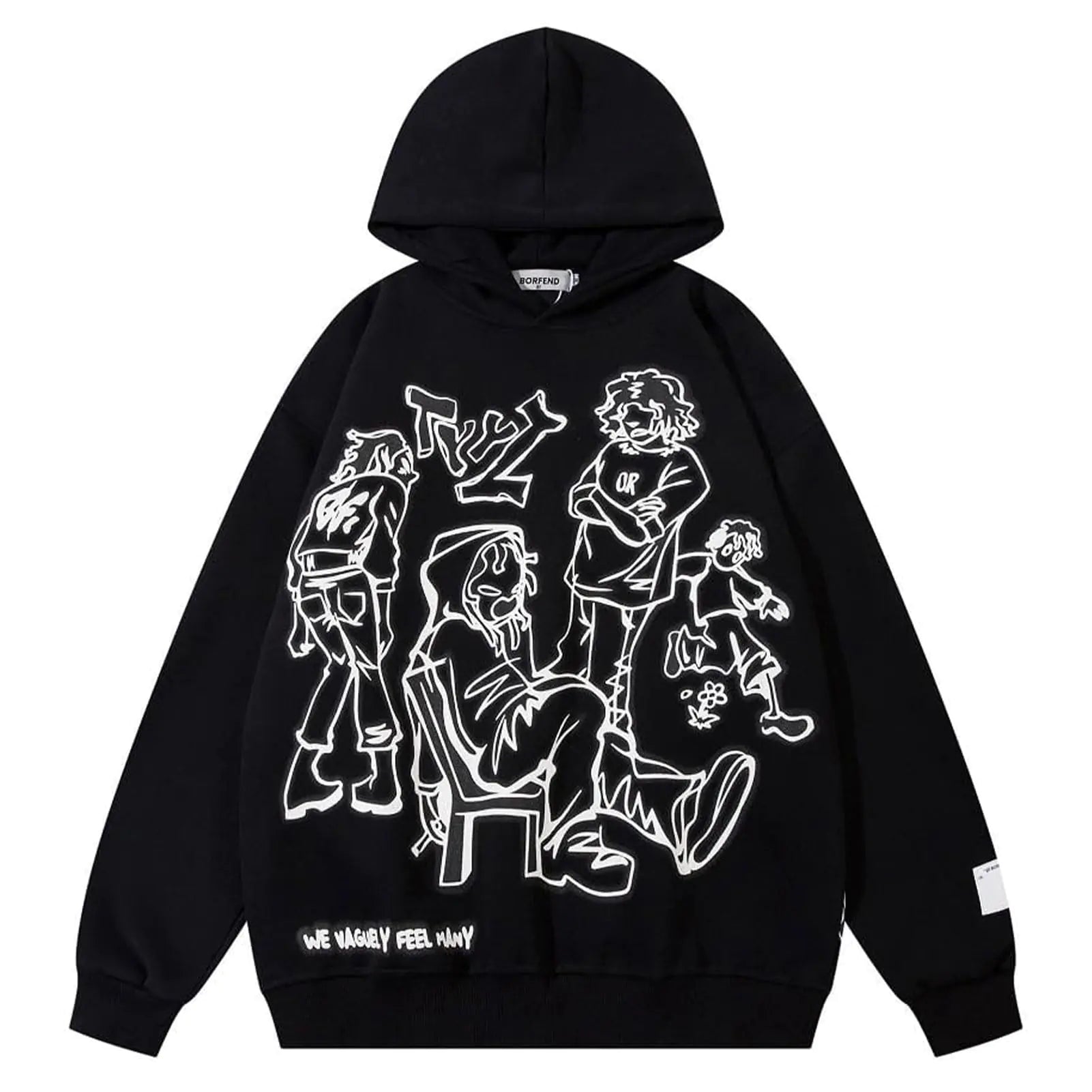 POOPMOOM Y2k Hoodie Men & Women Grunge Graphic Hoodies Oversized Aesthetic Hoodies Pullover Alt Emo Hip Hop Streetwear